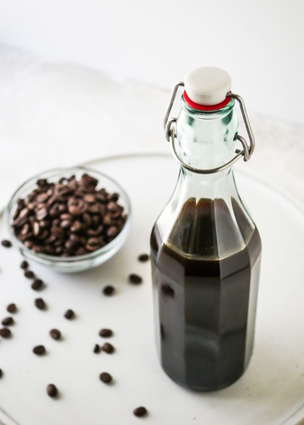 Homemade coffee liqueur