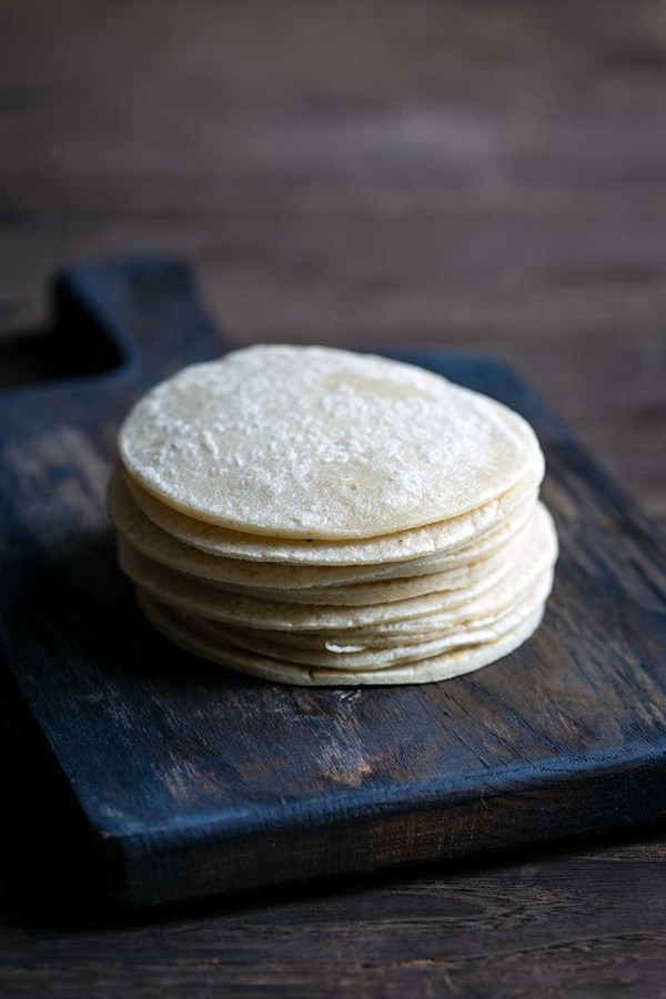 Homemade corn tortillas
