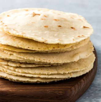 Homemade corn tortillas