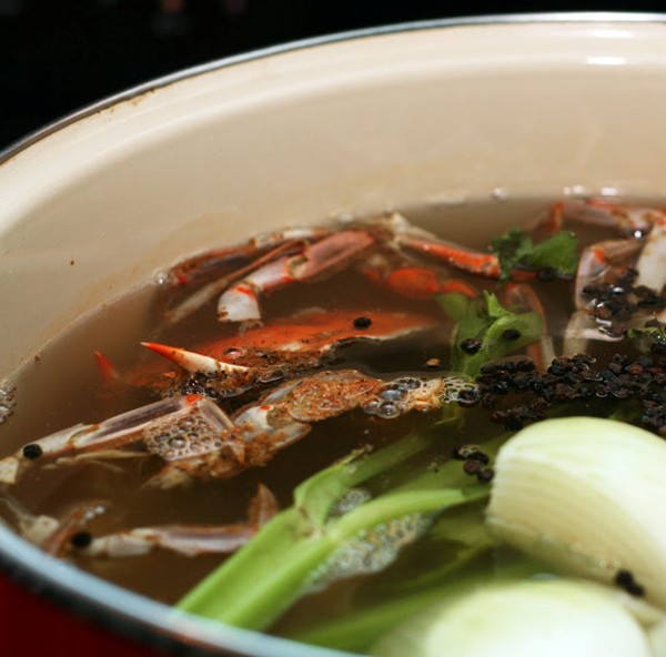 Homemade crab stock