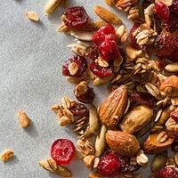 Homemade cranberry nut granola
