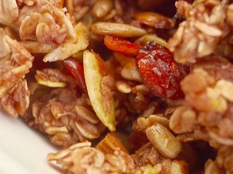 Homemade cranberry nut granola