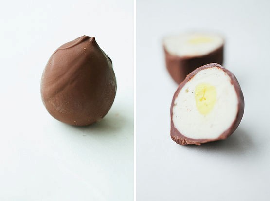 Homemade creme eggs