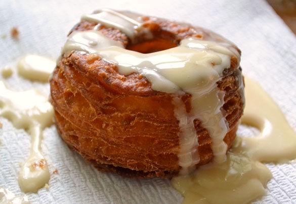 Homemade croissant donuts (with maple glaze)