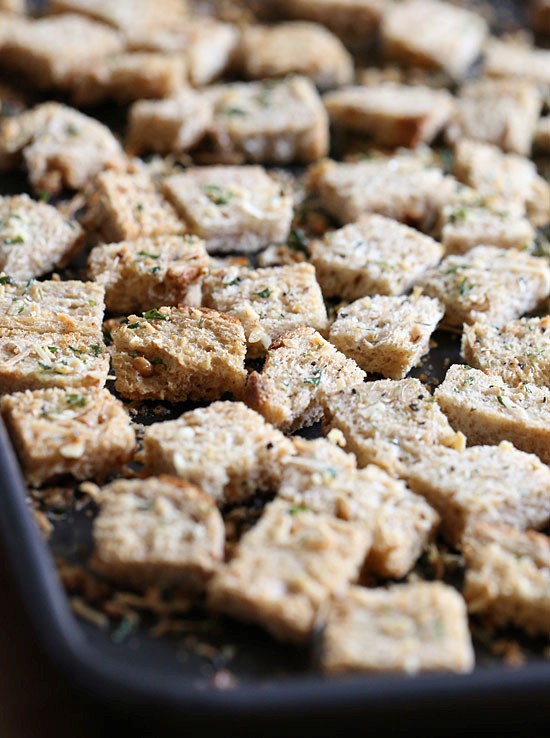 Homemade croutons