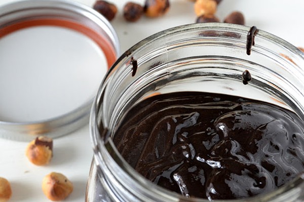 Homemade dark chocolate Nutella