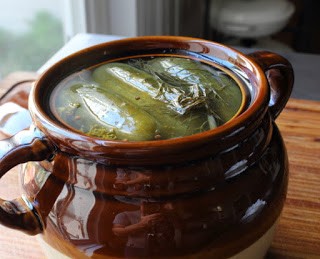 Homemade dill pickles