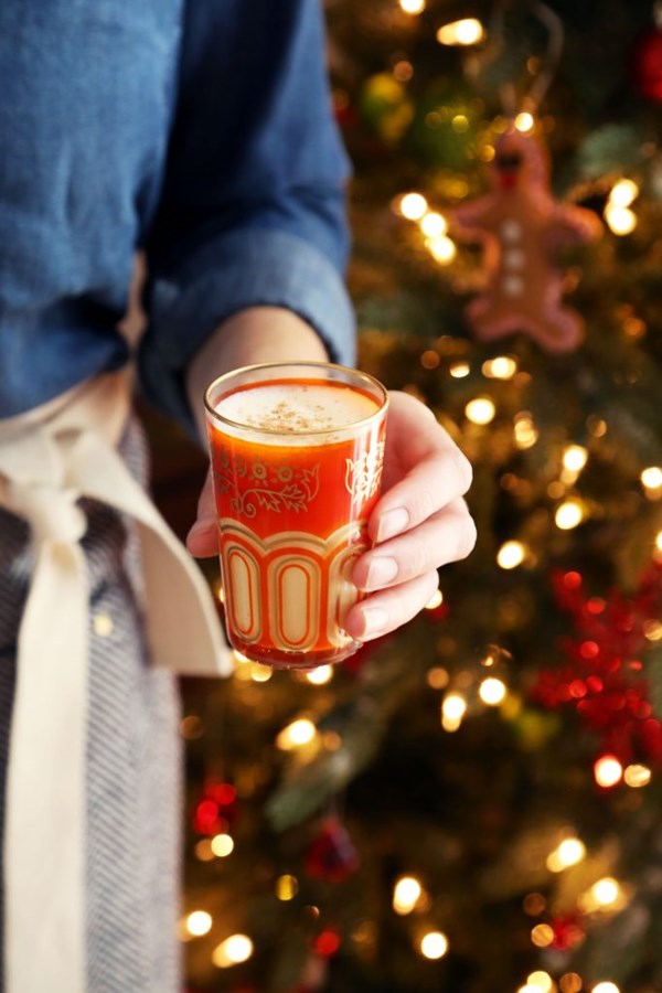 Homemade eggnog with rum