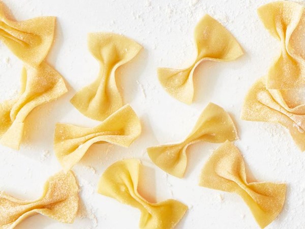 Homemade farfalle 