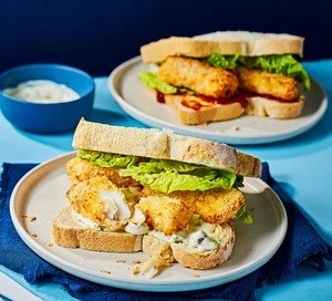 Homemade fish fingers