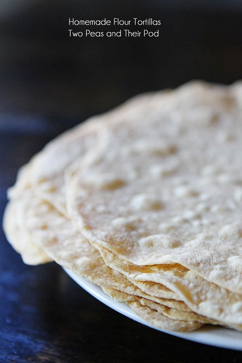 Homemade flour tortillas