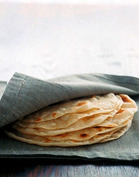 Homemade flour tortillas