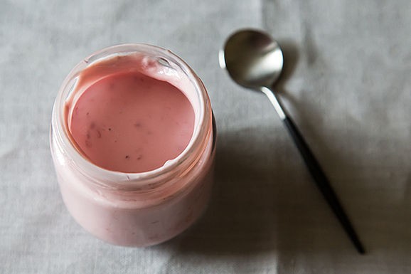 Homemade fruit yogurt