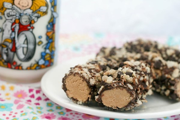 Homemade fudge chip peanut butter Boppers (with cookie crunch variation) 