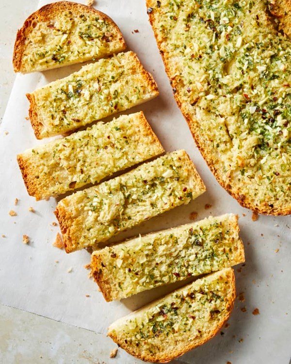 Homemade garlic bread