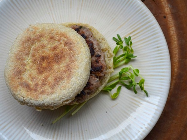 Homemade garlicky breakfast sausage