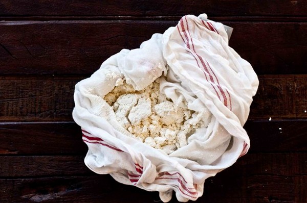Homemade goat cheese