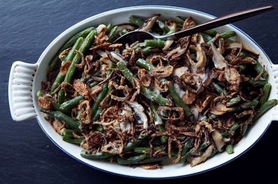 Homemade green bean casserole