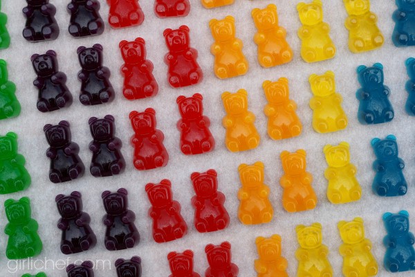 Homemade gummy bears