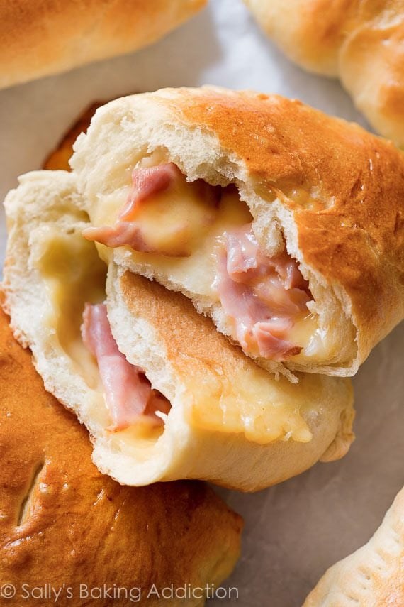 Homemade ham & cheese pockets