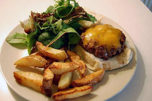Homemade hamburgers
