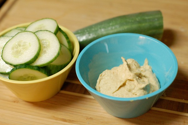 Homemade hummus