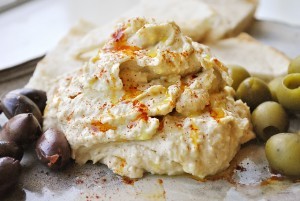 Homemade hummus