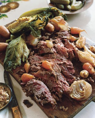 Homemade Irish corned beef and vegetables