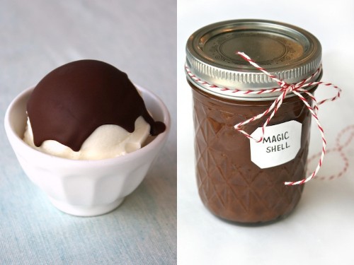 Homemade "magic shell"