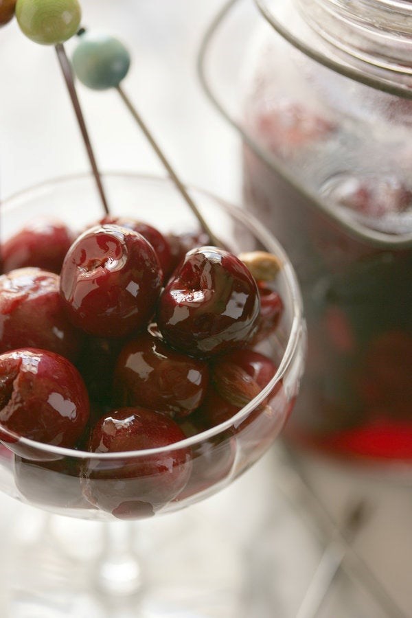 Homemade maraschino cherries