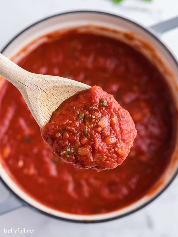 Homemade marinara sauce