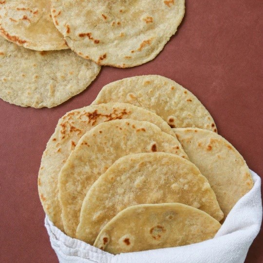 Homemade masa x wheat tortillas