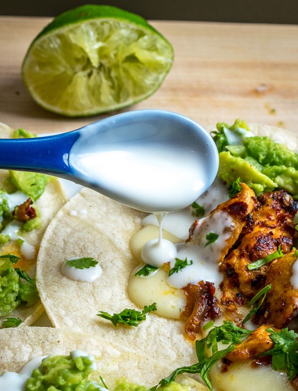 Homemade Mexican crema