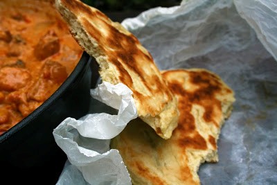 Homemade naan