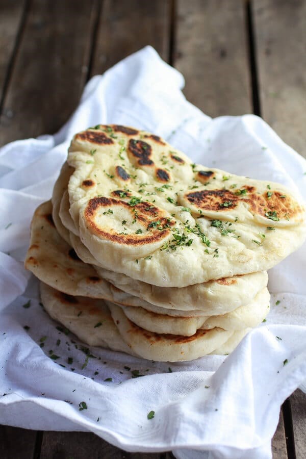 Homemade naan