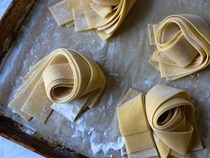 Homemade pappardelle