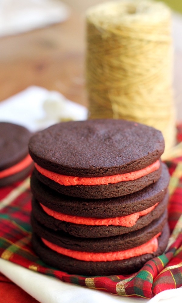 Homemade peppermint Oreos