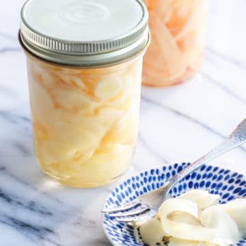 Homemade pickled ginger
