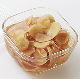Homemade pickled ginger