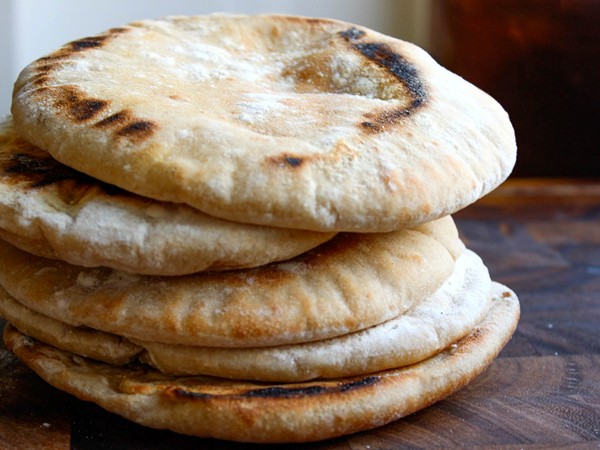 Homemade pita bread