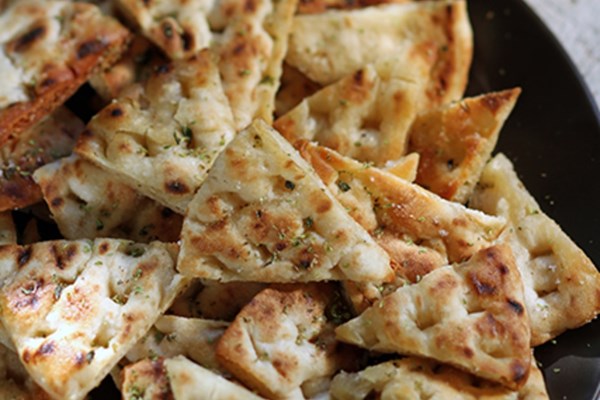 Homemade pita chips