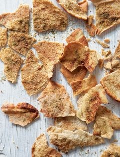 Homemade pita chips with za'atar