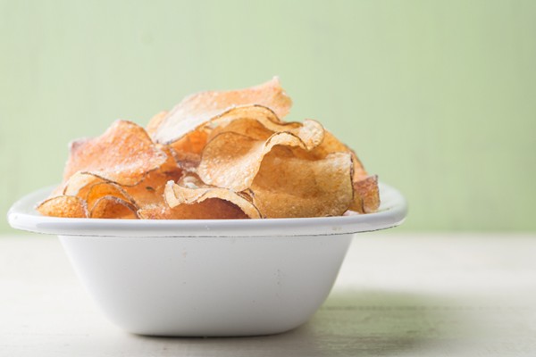 Homemade potato chips (with baked potato chip seasoning)