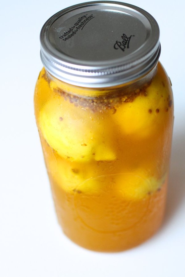 Homemade preserved lemons in the style of Rolf and Daughters