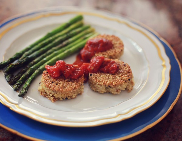 Homemade quinoa cakes