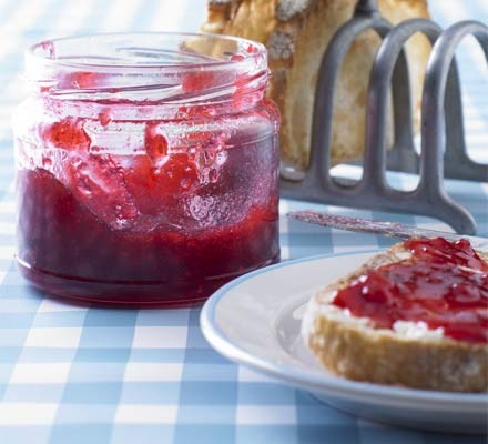 Homemade raspberry jam