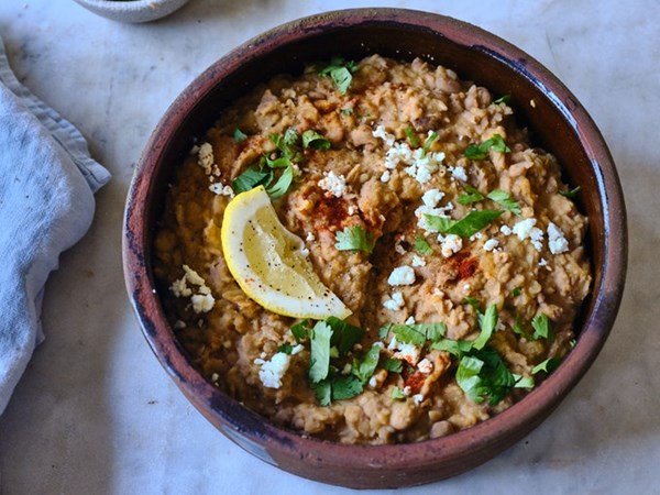 Homemade refried beans