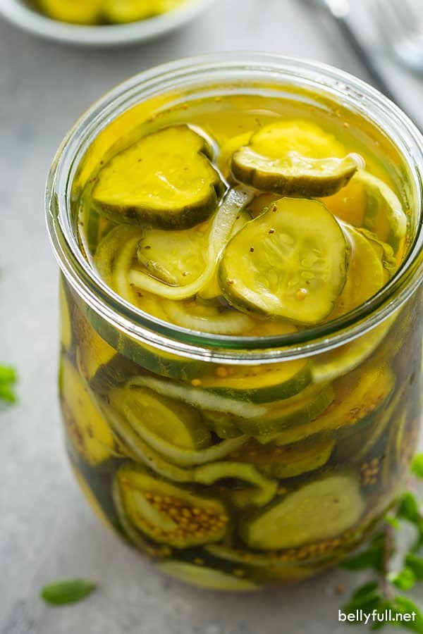 Homemade refrigerator bread and butter pickles