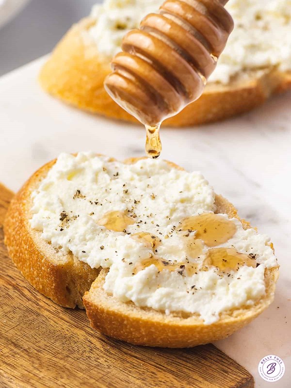 Homemade ricotta cheese