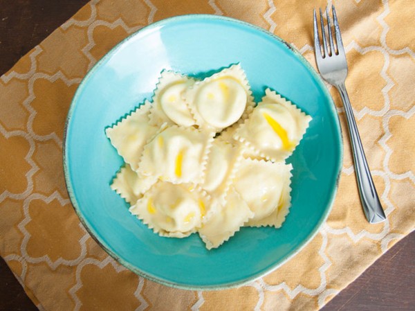 Homemade ricotta ravioli